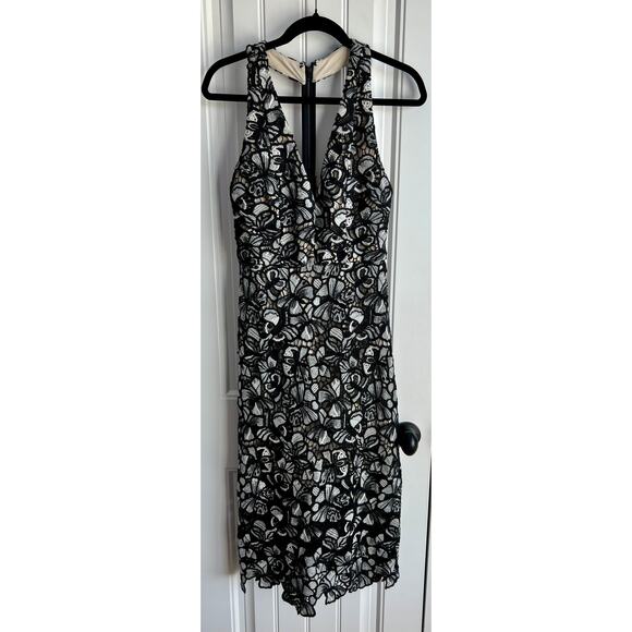 Alice + Olivia Noreen Floral Lace Midi Dress - Women's Size 6 - Picture 1 of 7